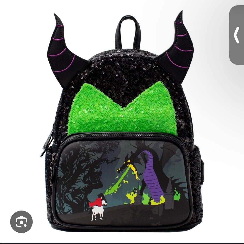 Loungefly Disney Maleficent sequin mini backpack
